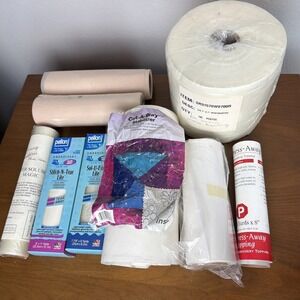 Lot of 9 Rolls - Embroidery Stabilizer Rolls  Various Pellon Inspira Jenny H